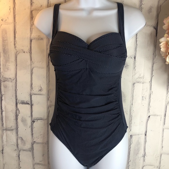 Niptuck Sorranto Blue white polka dots one piece - Picture 7 of 16